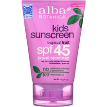 Load image into Gallery viewer, ALBA BOTANICA: Natural Very Emollient Sunscreen Kids SPF 45, 4 oz
