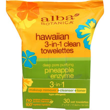 Load image into Gallery viewer, ALBA BOTANICA: Hawaiian 3-in-1 Clean Towelettes, 30 count

