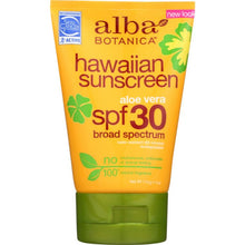 Load image into Gallery viewer, ALBA BOTANICA: Natural Hawaiian Sunscreen SPF 30, 4 oz
