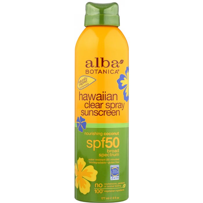 ALBA BOTANICA: Hawaiian Coconut Spray Sunscreen Spf 50 6 oz