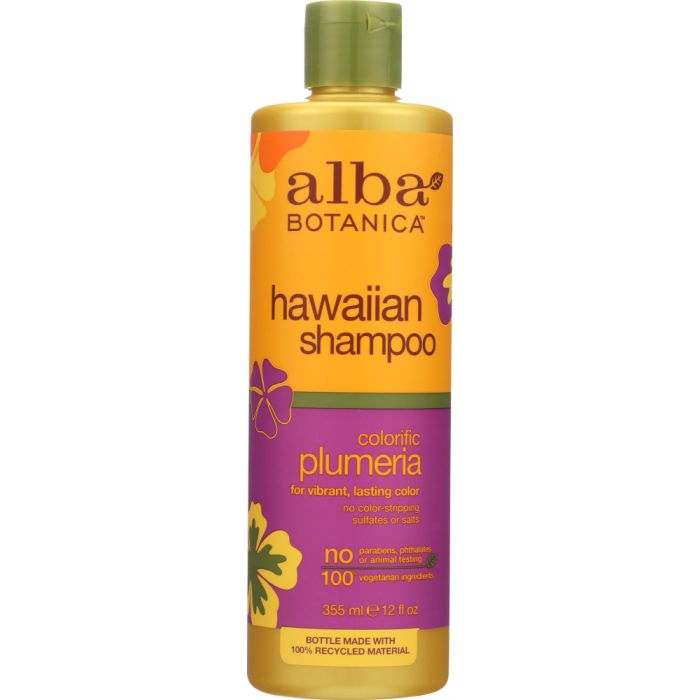 ALBA BOTANICA: Hawaiian Shampoo Colorific Plumeria, 12 oz