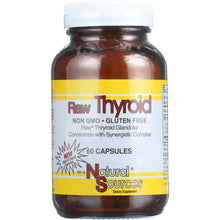 Load image into Gallery viewer, NATURAL SOURCES: Raw Thyroid, 60 Capsules
