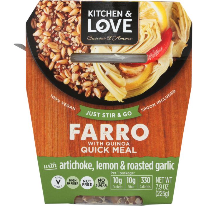 CUCINA & AMORE: Farro Meal Artichoke Lemon Roasted Garlic, 7.9 oz