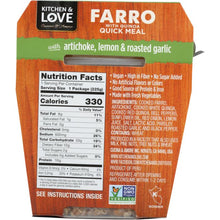 Load image into Gallery viewer, CUCINA &amp; AMORE: Farro Meal Artichoke Lemon Roasted Garlic, 7.9 oz
