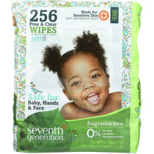 Load image into Gallery viewer, SEVENTH GENERATION: Baby Free and Clear Wipes Refill, 256 Wipes
