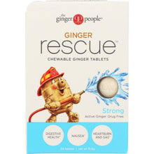 Load image into Gallery viewer, GINGER PEOPLE: Ginger Rescue Chewable Ginger Strong Tablets, 0.55 oz
