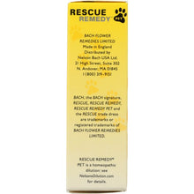 Load image into Gallery viewer, BACH: Flower Remedies Pet Rescue Remedy, 0.35 oz
