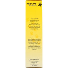 Load image into Gallery viewer, BACH ORIGINAL FLOWER REMEDIES: Rescue Remedy Pet, 0.7 Oz
