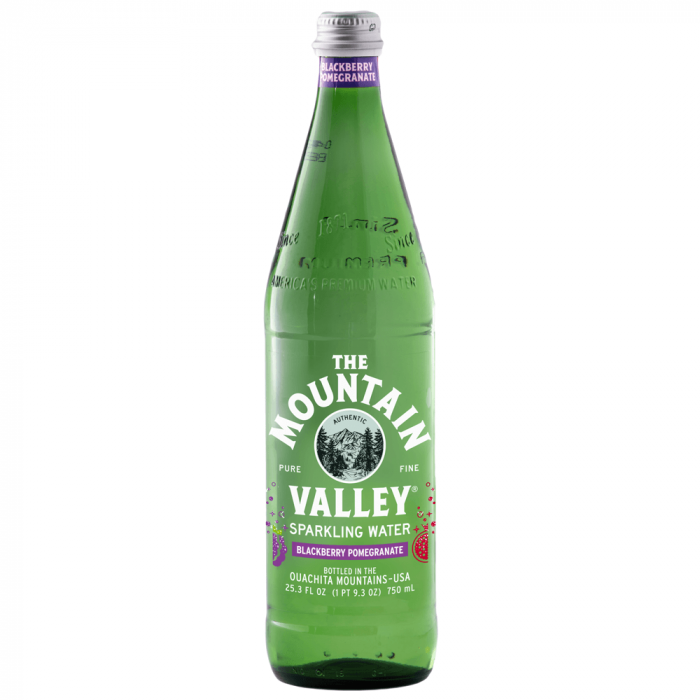 MOUNTAIN VALLEY: Sparkling Water Blackberry Pomegranate, 750 ml