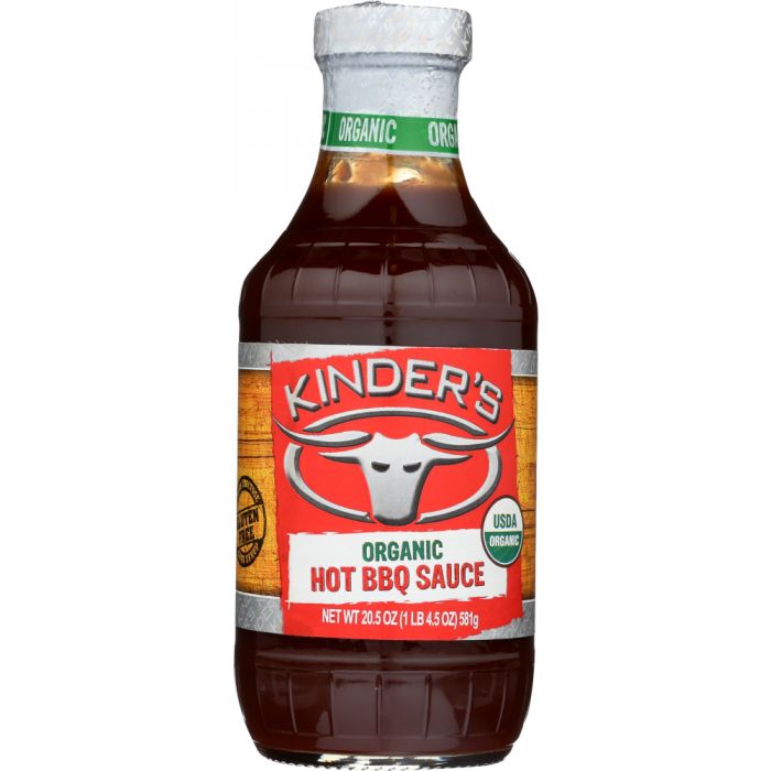 KINDERS: Organic Hot BBQ Sauce, 20.5 oz