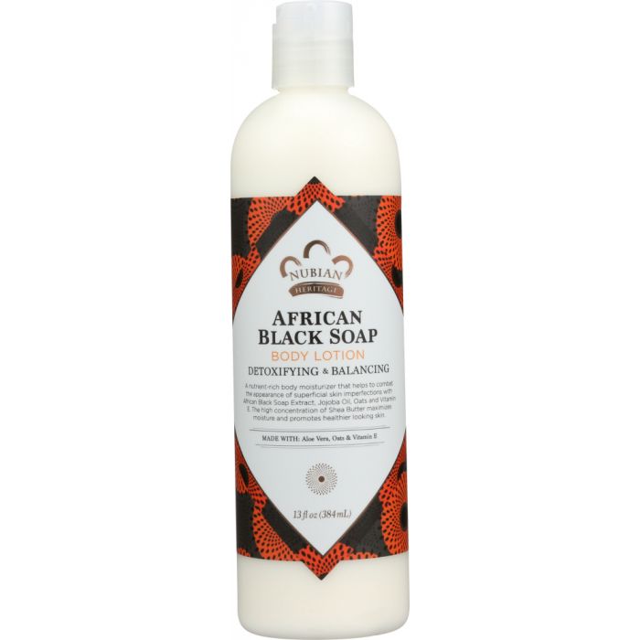 NUBIAN HERITAGE: Body Lotion African Black Soap, 13 oz