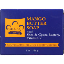 Load image into Gallery viewer, NUBIAN HERITAGE: Bar Soap Mango Butter with Shea and Cocoa Butters and Vitamin C, 5 oz
