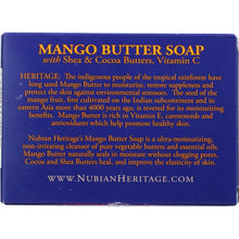 Load image into Gallery viewer, NUBIAN HERITAGE: Bar Soap Mango Butter with Shea and Cocoa Butters and Vitamin C, 5 oz
