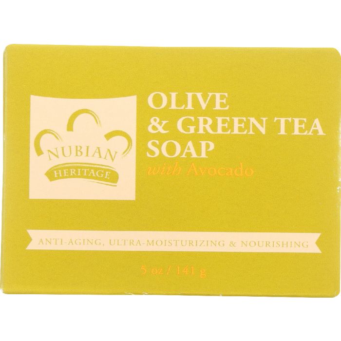 NUBIAN HERITAGE: Bar Soap Olive & Green Tea with Avocado, 5 oz