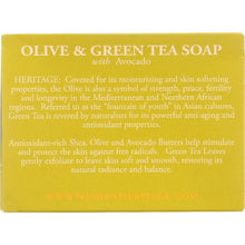 Load image into Gallery viewer, NUBIAN HERITAGE: Bar Soap Olive &amp; Green Tea with Avocado, 5 oz
