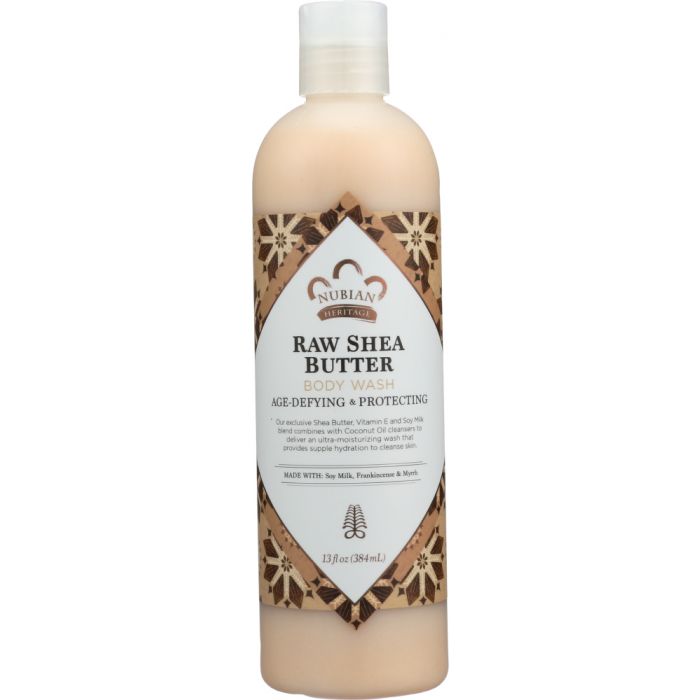 NUBIAN HERITAGE: Body Wash Raw Shea Butter, 13 oz