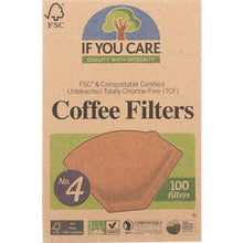 Load image into Gallery viewer, IF YOU CARE: Coffee Filters No. 4 Size, 100 Filters
