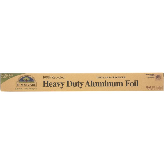 IF YOU CARE: 100% Recycled Heavy Duty Aluminum Foil 30 sq ft (23 ft x 15.75 in), 1 ea