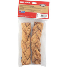 Load image into Gallery viewer, CASTOR &amp; POLLUX: Good Buddy Braided Dog Chew Sticks Rawhide 7-8 Inches, 2 pc
