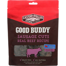 Load image into Gallery viewer, CASTOR &amp; POLLUX: Good Buddy Sausage Cuts Dog Treats Real Beef Recipe 5 Oz
