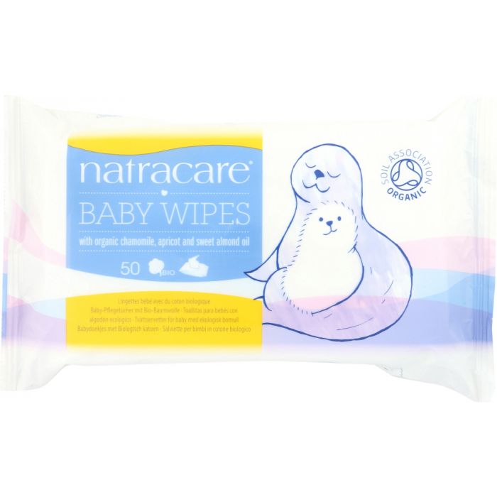 NATRACARE: Organic Baby Wipes, 50 pc