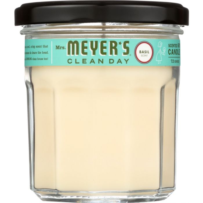 MRS MEYERS CLEAN DAY: Scented Soy Candle Basil Scent, 7.2 oz