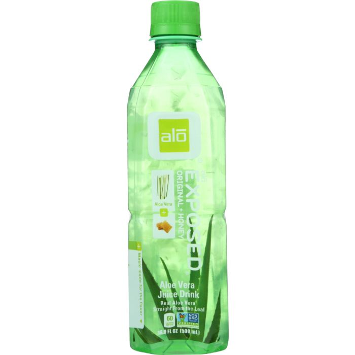 ALO: Exposed Original + Honey Real Aloe Vera Drink, 16.9 oz