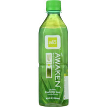 Load image into Gallery viewer, ALO: Awaken Wheatgrass Real Aloe Vera Drink, 16.9 oz
