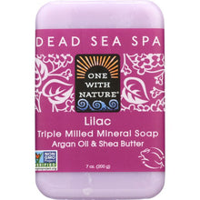 Load image into Gallery viewer, ONE WITH NATURE: Lilac Dead Sea Mineral Soap, 7 oz
