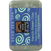 Load image into Gallery viewer, ONE WITH NATURE: French Green Clay Triple Milled Mineral Bar Soap Argan Oil &amp; Shea Butter, 7 oz
