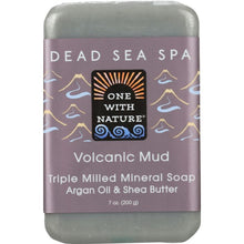 Load image into Gallery viewer, ONE WITH NATURE: Volcanic Mud Triple Milled Mineral Bar Soap Argan Oil &amp; Shea Butter, 7 oz
