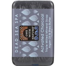 Load image into Gallery viewer, ONE WITH NATURE: Activated Charcoal Triple Milled Mineral Soap Argan Oil &amp; Shea Butter, 7 oz
