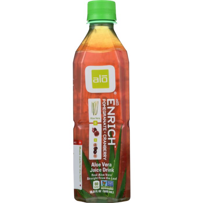 ALO: Original Aloe Drink Enrich Aloe + Pomegranate + Cranberry, 16.9 oz