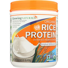 Load image into Gallery viewer, GROWING NATURALS: Organic Raw Rice Protein Original, 16.2 oz
