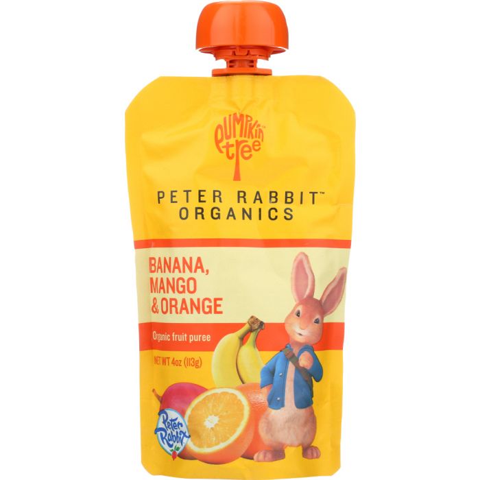 PETER RABBIT: Baby Mango Banana Orange Organic, 4 oz