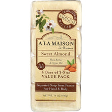 Load image into Gallery viewer, A LA MAISON: Sweet Almond Bar Soap 4 Bars Value Pack, 14 oz
