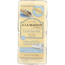 Load image into Gallery viewer, A LA MAISON: Fresh Sea Salt Bar Soap 4 Bars Value Pack, 14 oz
