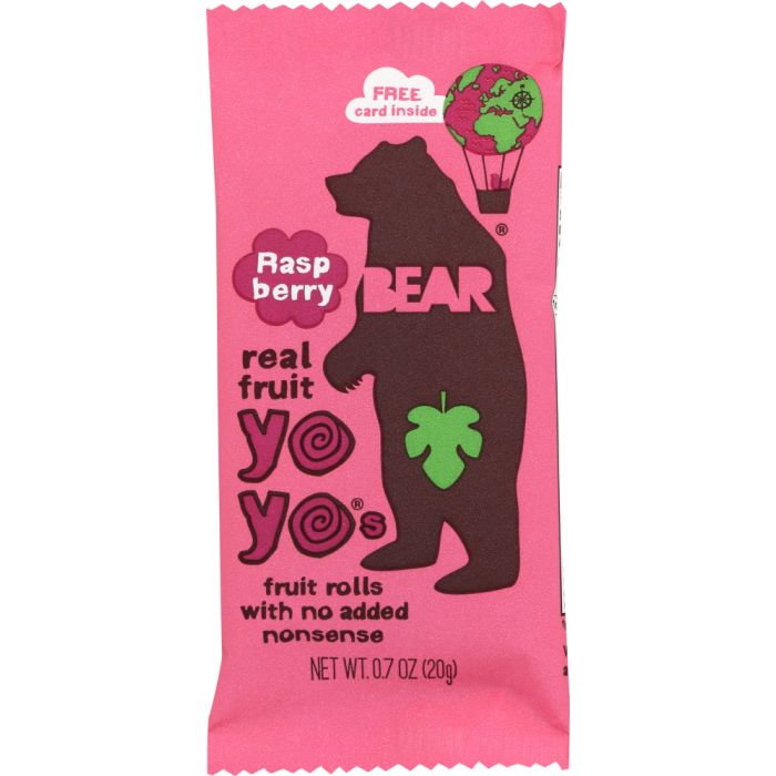 BEAR YOYO: Raspberry Fruit Rolls Single 0.7 Oz