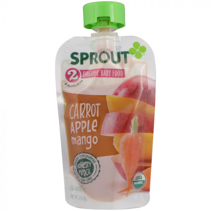 SPROUT: Carrot Apple Mango Baby Food, 3.5 oz