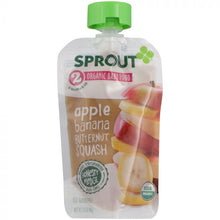 Load image into Gallery viewer, SPROUT: Baby Food Apple Banana Butternut Squash, 3.5 oz
