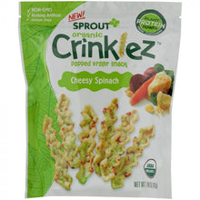 Load image into Gallery viewer, SPROUT: Organic Crinklez Popped Veggie Snack Cheesy Spinach, 1.5 oz
