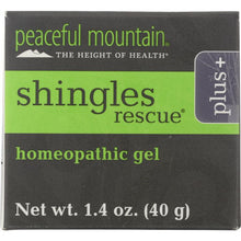 Load image into Gallery viewer, PEACEFUL MOUNTAIN: Shingles Rescue Plus + Homeopathic Gel, 1.4 oz
