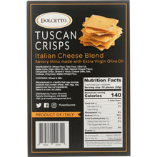 Load image into Gallery viewer, DOLCETTO: Tuscan Crisps Italian Cheese Blend, 5.3 oz
