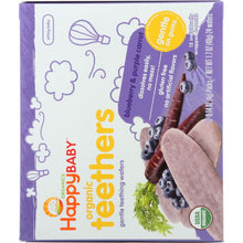 Load image into Gallery viewer, HAPPY BABY: Gentle Teething Wafers Blueberry &amp; Purple Carrot Org 1.7 oz
