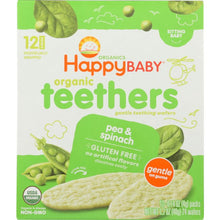 Load image into Gallery viewer, HAPPY BABY: Organic Teething Wafers Pea and Spinach, 1.7 oz
