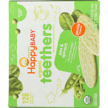 Load image into Gallery viewer, HAPPY BABY: Organic Teething Wafers Pea and Spinach, 1.7 oz
