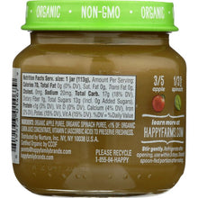 Load image into Gallery viewer, HAPPY BABY: Stage 2 Apples and Spinach Baby Food, 4 oz
