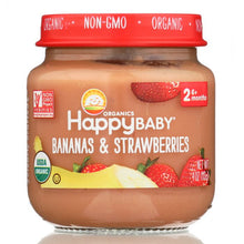 Load image into Gallery viewer, HAPPY BABY: Stage 2 Bananas and Strawberries, 4 oz
