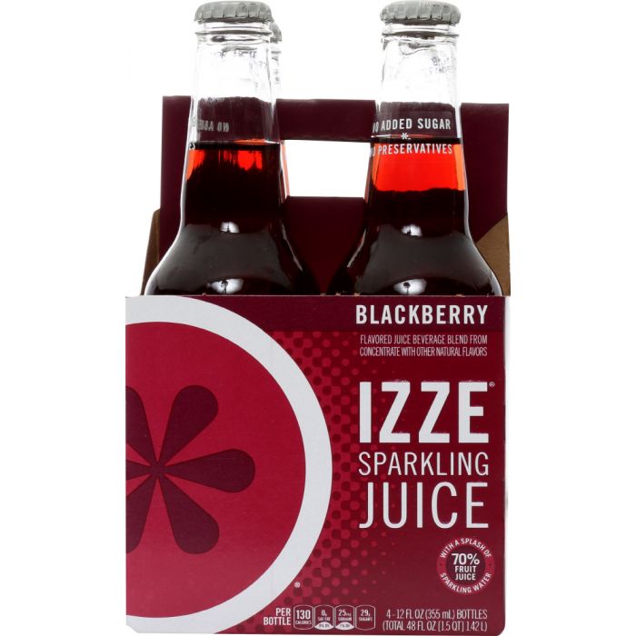 IZZE BEVERAGE: Sparkling Blackberry 4 count, 48 oz
