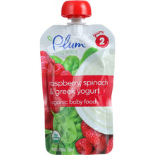 Load image into Gallery viewer, PLUM ORGANICS: Organic Baby Food Stage 2 Apple, Raspberry Spinach &amp; Greek Yogurt, 3.5 oz
